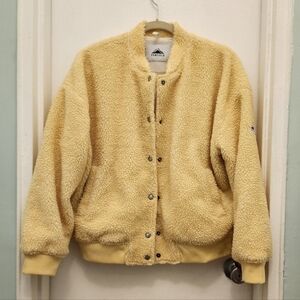 Penfield Stella Sherpa Fleece Bomber Jacket Size S Varsity Aviator